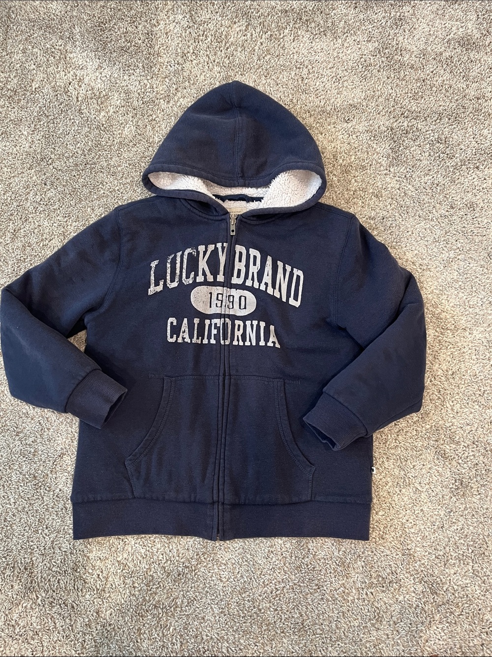 Lucky Brand Kids Navy Zip-Up Hoodie